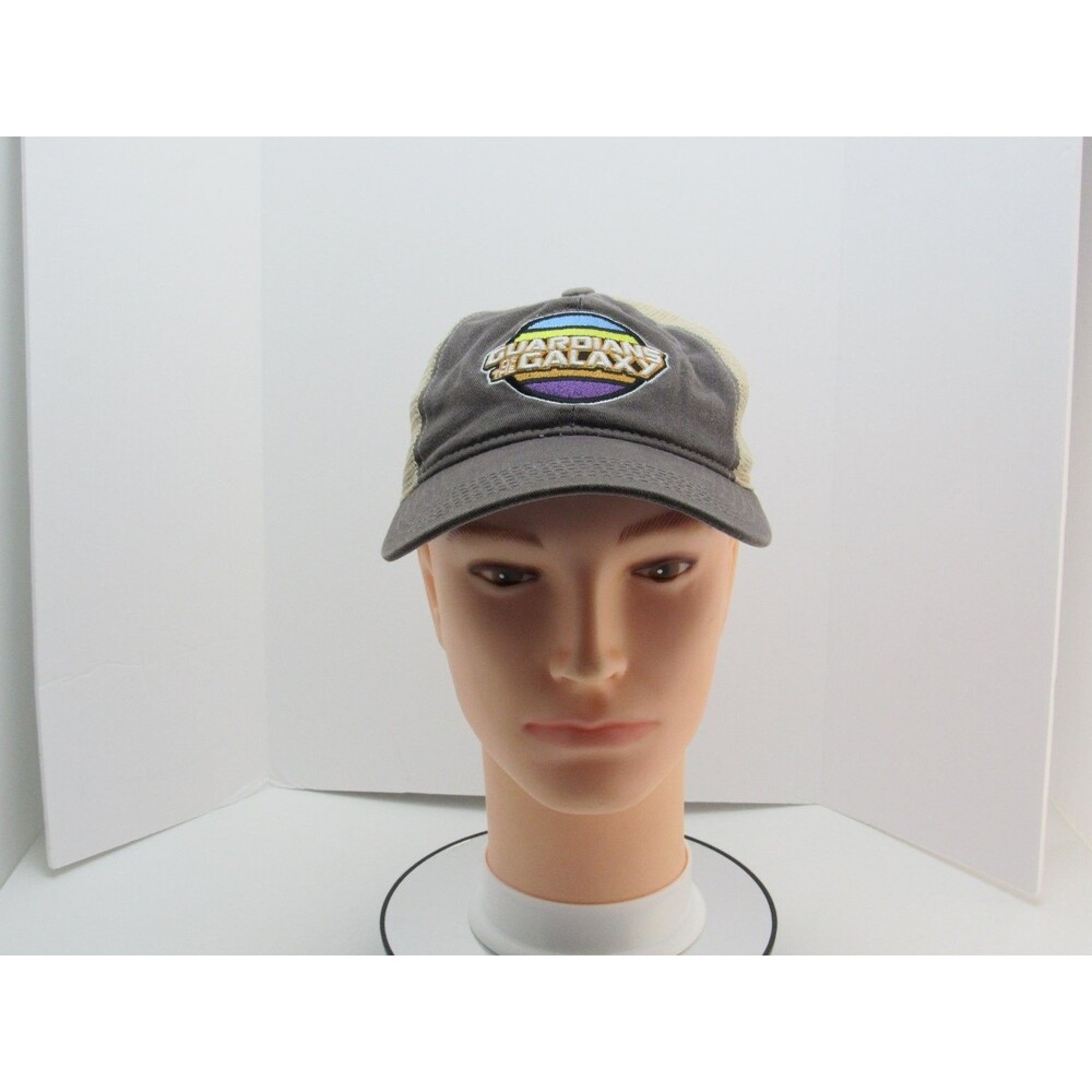 Guardians of the Galaxy Marvel Trucker Hat Men's Adjustable Grey Tan